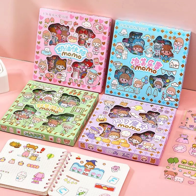 1pc Sticker Deco Tumblr handphone scrapbooking book journal diy craft sticker lucu Momo Sticker