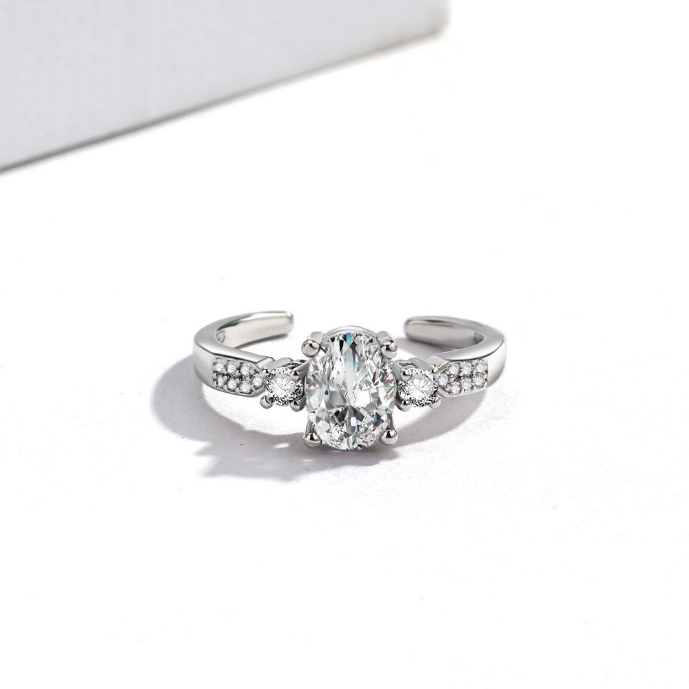 Cincin Titanium Stainless S925 Platinum Grade Anti Karat Anti Luntur Adjustable Terbuka Harian Wanita Perempuan