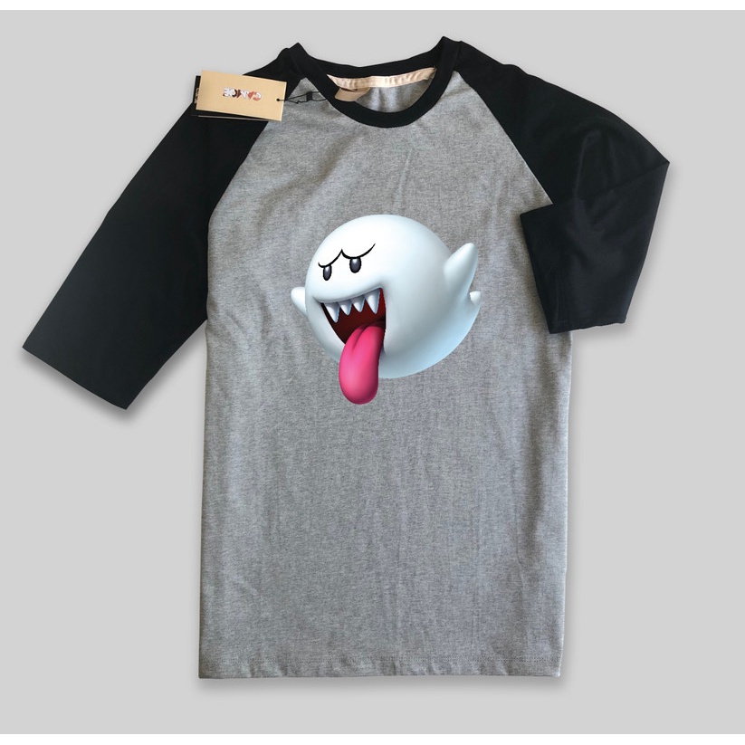 Kaos Raglan Super Mario 3D Character Boo