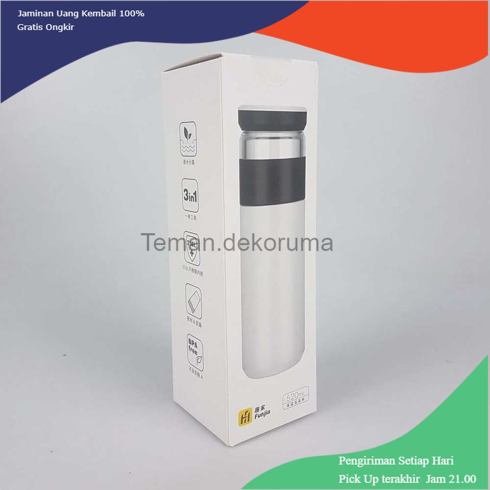 TD - PR Funjia Home Botol Minum Thermos Penyaring Teh Tea Infuser 520ml