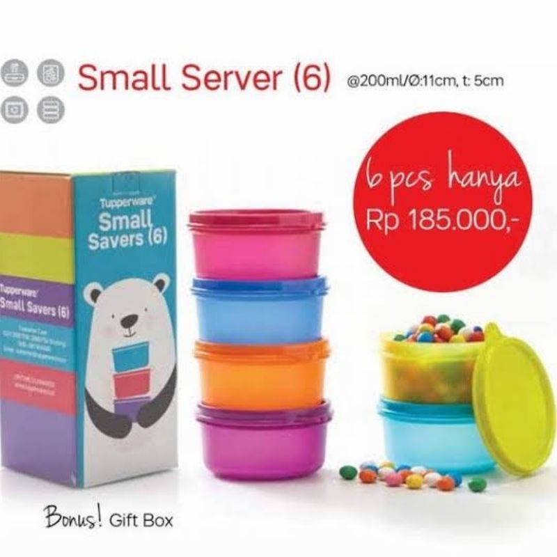 Tupperware small server / small savers saver 200ml (6) bowl