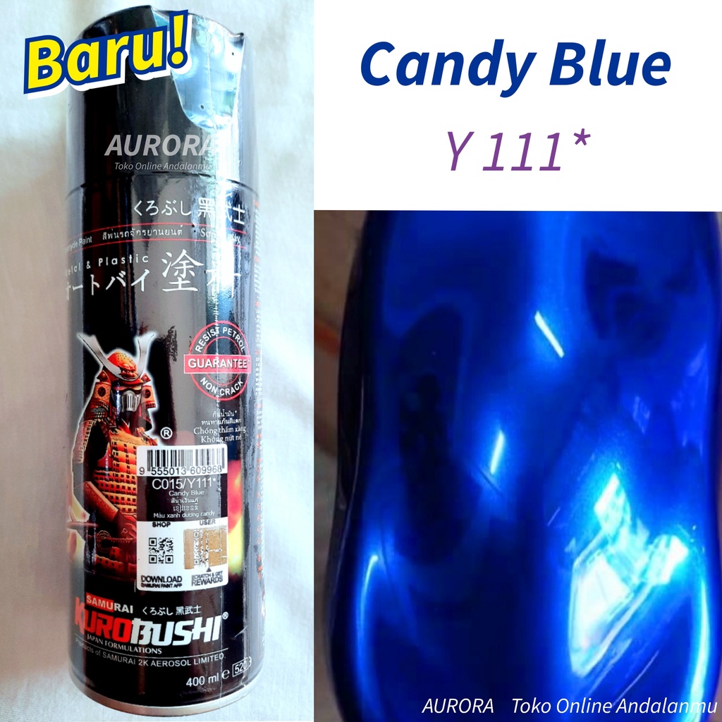 Jual Samurai Paint Candy Blue Y Candytone Biru Pilox Samuray Pilok Pylox Cc Ml