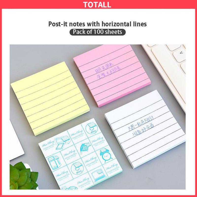 COD Simplicity sticky note horizontal sticker notepad post maker stiker massage pesan book note-Totall