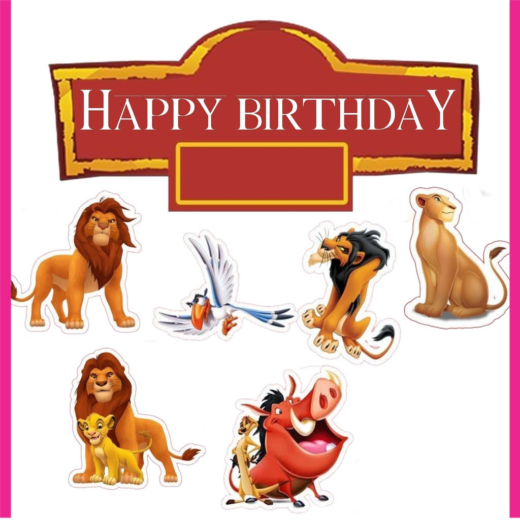 

BIGBAG TOPPER CAKE ULANG TAHUN / HIASAN KUE LION KING