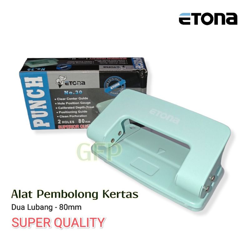 Alat Pembolong Kertas Merk Etona No.30 - Punch Pelubang Kertas Binder 2 Lubang Tajam