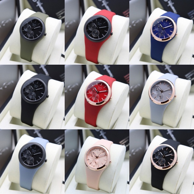 JAM TANGAN WANITA ALEXANDRE CHRISTIE AC 2663 RUBBER ORIGINAL GARANSI RESMI 1 TAHUN