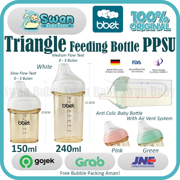 Dot Bbet Triangle Feeding Bottle Ppsu