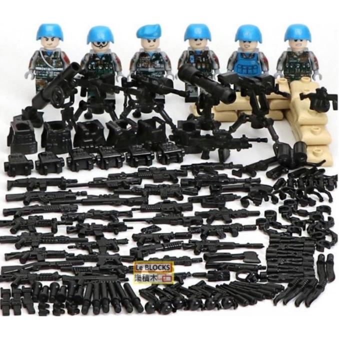 NEW STOCK LEGO SWAT SET 6 SILVER SOLDIER TENTARA POLICE MILITER POLISI ARMY !!!!!