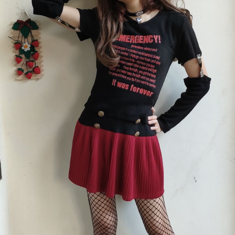 [674] set 2pcs visual kei grunge gothic win fame