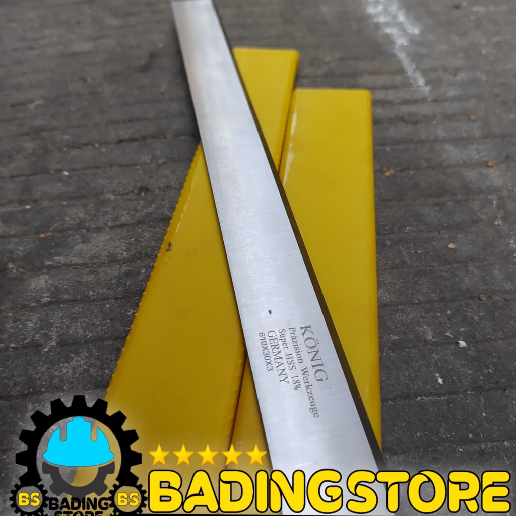 KONIG GERMANY pisau planer knife super HSS 610 Mata Pisau Planer HSS 61cm 610x30x3mm Mata Pisau Seru