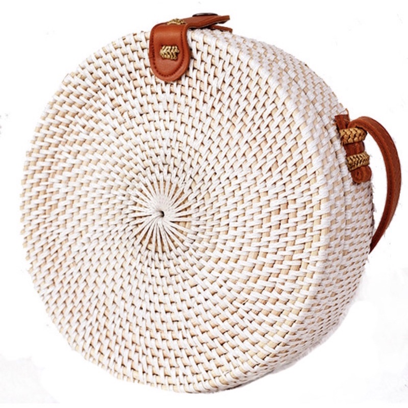 Tas Rotan Bulat Diameter 20cm