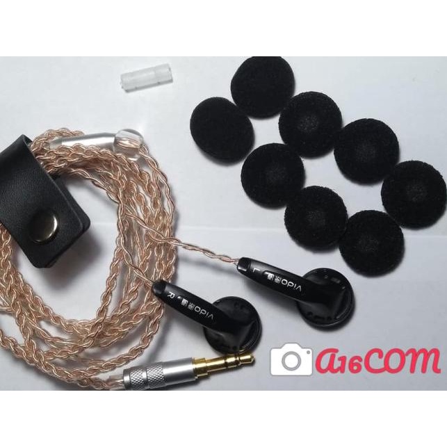 EARBUD VIDO MIC DIY RECABLE v2 - Biru