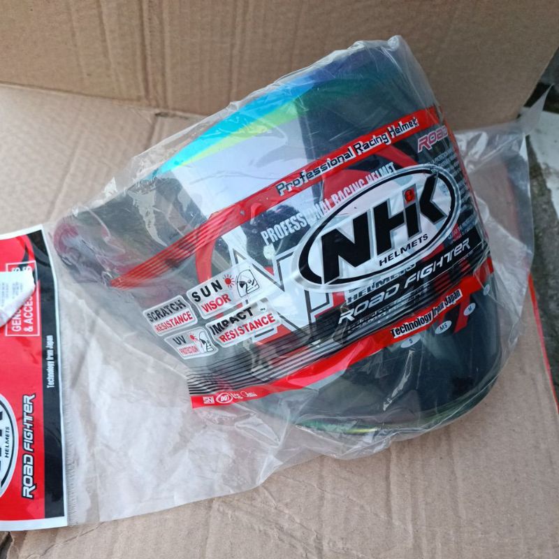 KACA VISOR HELM NHK R6 PELANGI RAINBOW ORIGINAL