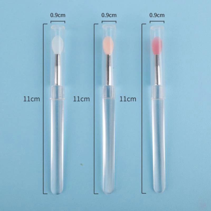 Set Brush Makeup Bahan Silikon Dengan Tutup Untuk Perawatan Bibir