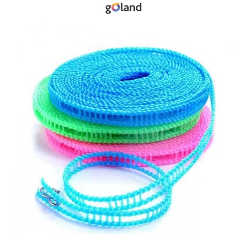 Goland Tali Jemuran Baju 5 Meter 1 set 2 Pcs / Tali Gantungan Jemuran Pakaian Import Murah - Cloth Magic Rope