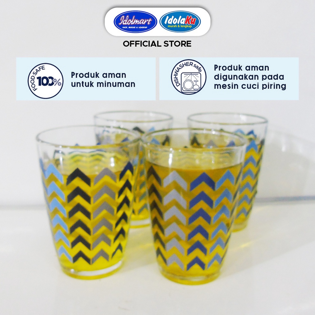IDOLAKU Teko Set Kaca Kimglass Castellon 1 Pitcher 4 Gelas