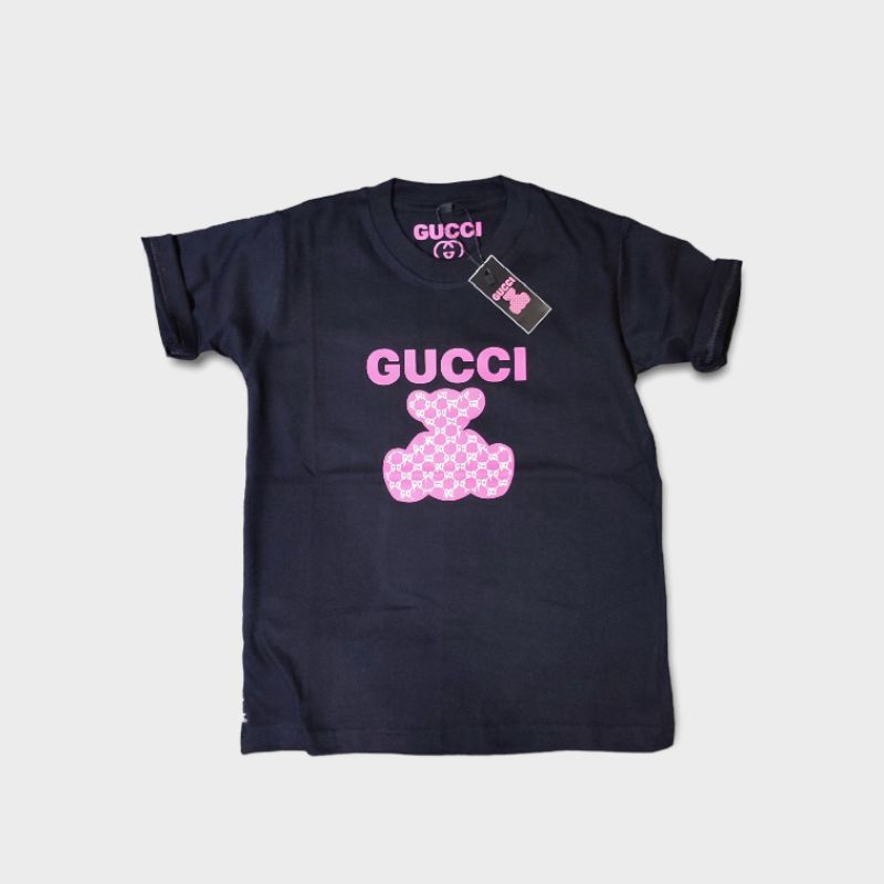 kaos anak baju anak anak gucc* boneka pink katun combed 24s super soft handfield .