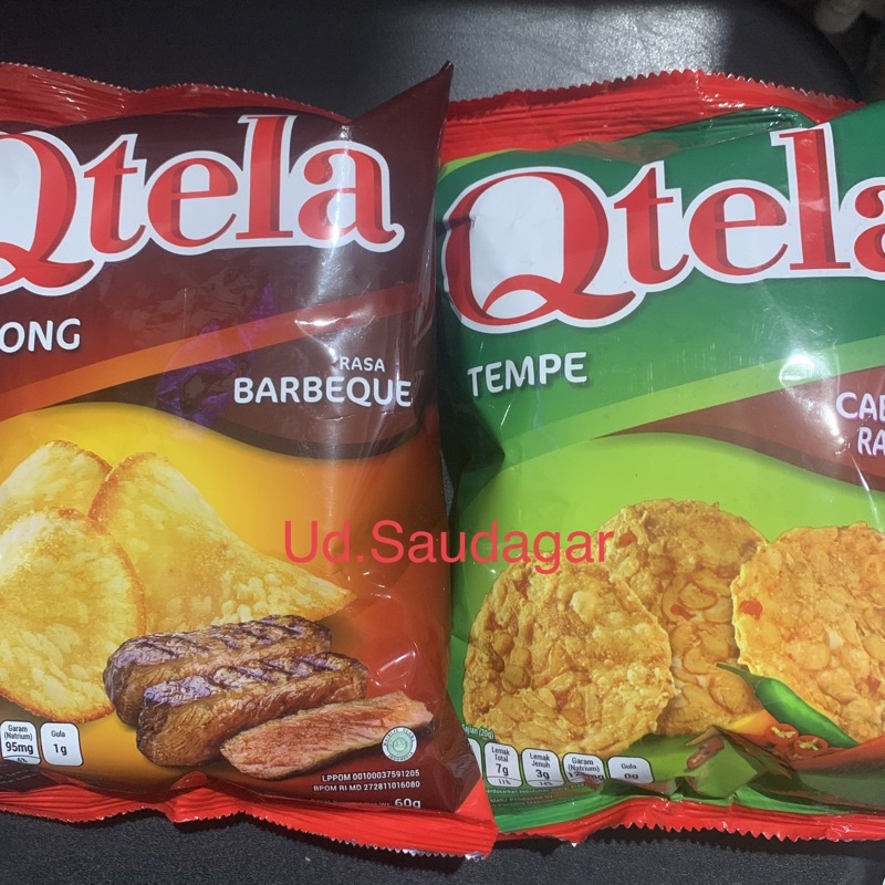 QTELA KERIPIK SINGKONG / TEMPE RASA ORIGINAL/BBQ/BALADO 60 GRAM
