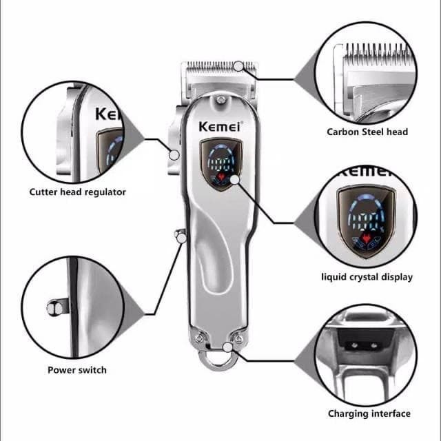 Alat Cukur Rambut Kemei KM-2010 Hair Clipper Trimmer Electric Dapat Diisi Ulang - Hair Clipper Rambut Kemei KM 2010 - Mesin Cukur Serbaguna - Kemei 2010 Hair Clipper Trimmer Electric Cordless Professional | FMS