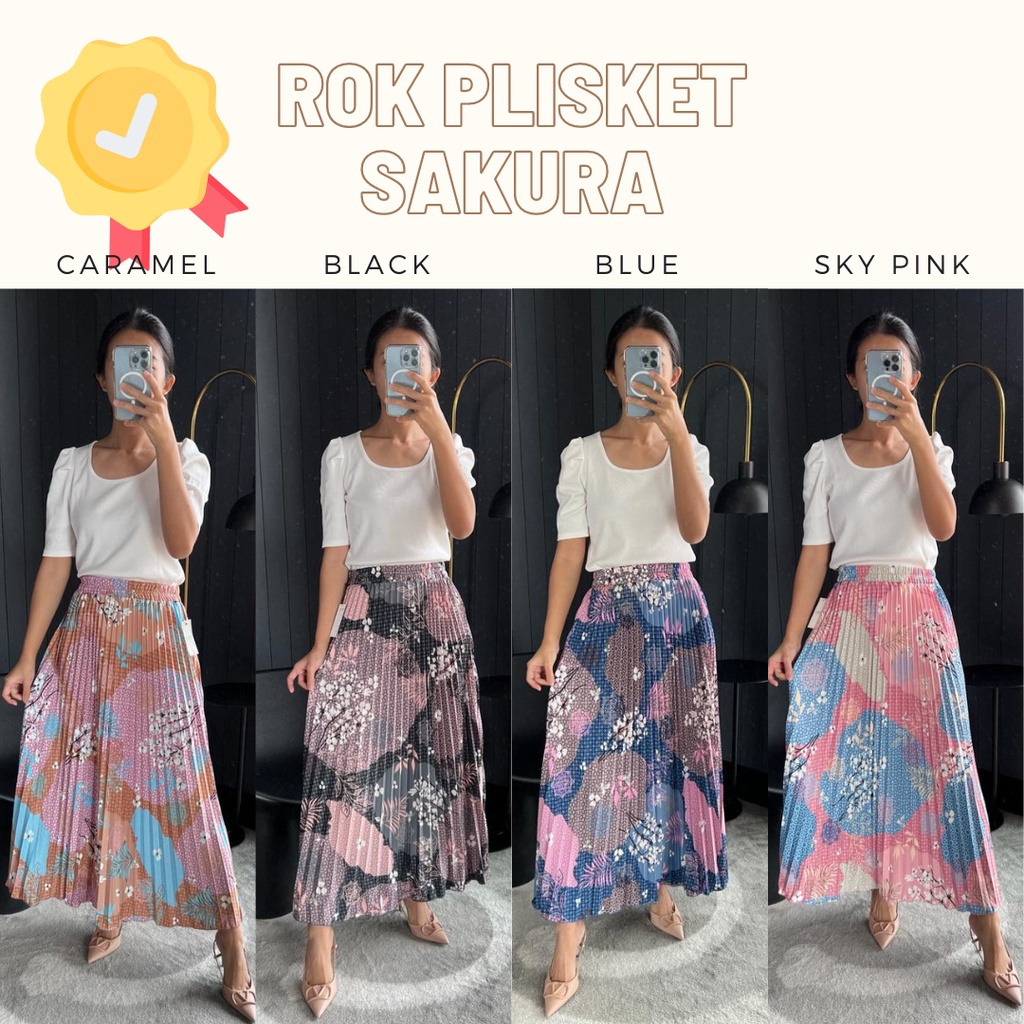 MBL Rok Plisket Motif Bangkok / Pleated Skirt