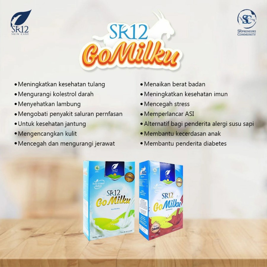 Susu Kambing SR12 Gomilk Gomilku Go Milku  200 600 Gram Kambing Etawa Official Original SR 12 Bubuk