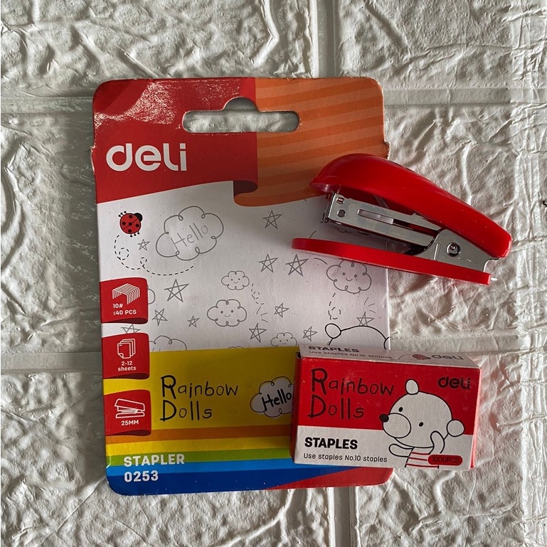 

Deli mini stapler 15sheets #10asst E0253