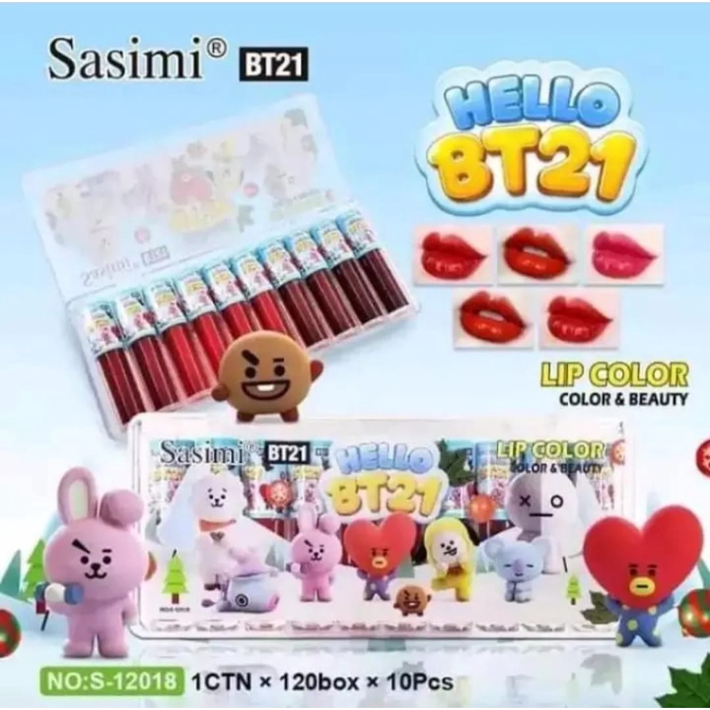 [DAPAT 10 PCS] Sasimi Lip Tint Mini Papan