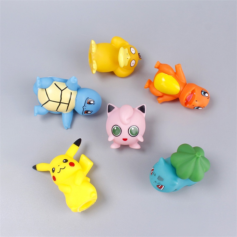 6pcs Mainan Action Figure Pokemon Pikachu Untuk Hiasan Kue