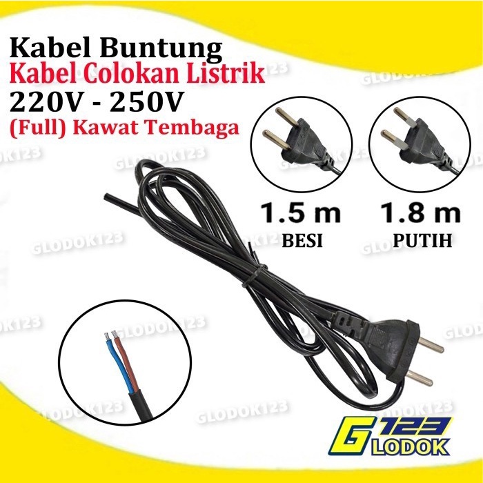 Kabel Buntung Kabel Power AC Cord Kabel Listrik