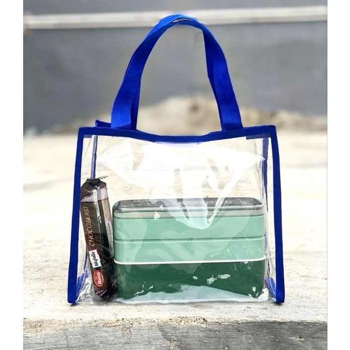 

Tas Mika Transparan 25x20x12 Totebag Souvenir Hampers Hajatan