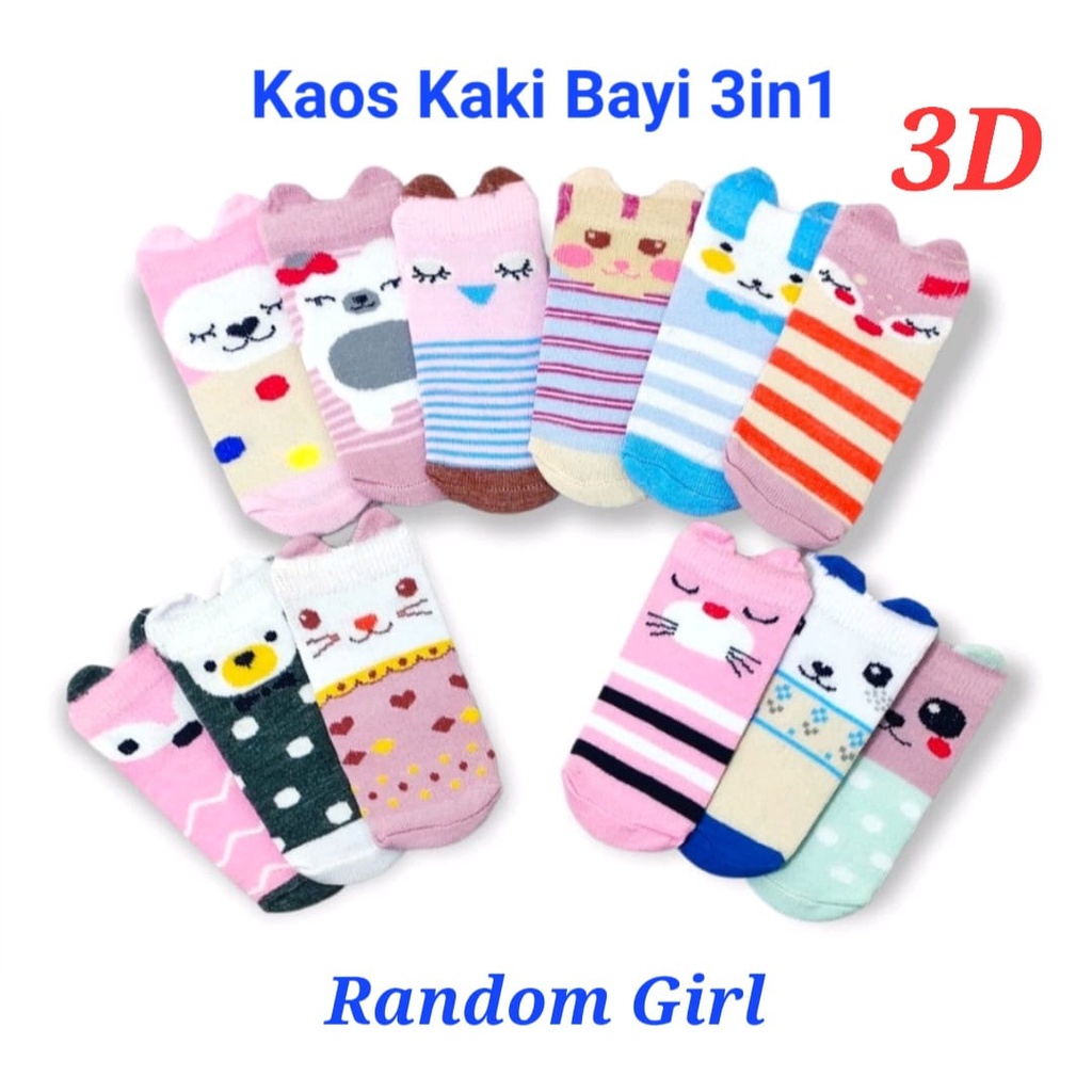 Kaos Kaki 3 in 1 baby kingdom KK-06 kaos kaki bayi baru lahir kaos kaki bayi new born