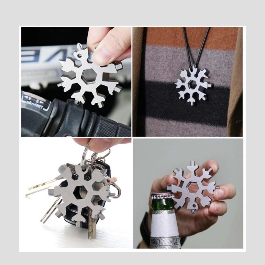 Kunci Multifungsi Multi Fungsi 18 In 1 Portable Snowflake Snowflakes