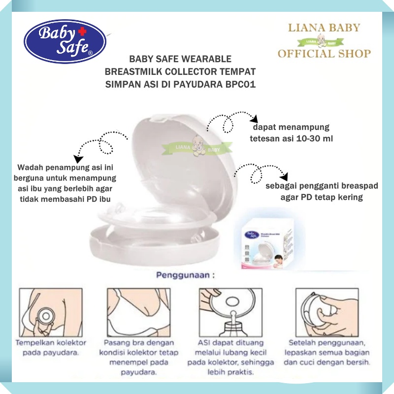 PMS276 BABY SAFE WEARABLE BREASTMILK COLLECTOR SIMPAN ASI DI PAYUDARA BPC01