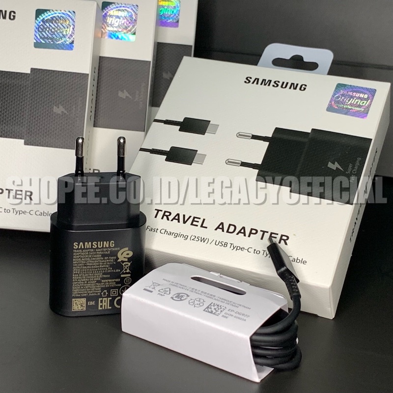 Charger SAMSUNG 25 Watt Original 100% Fast Charging USB C to USB C