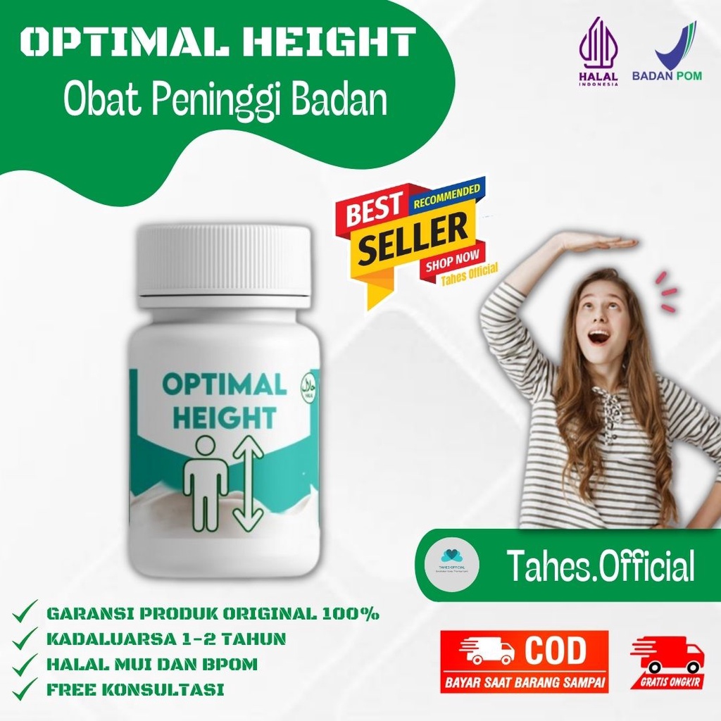 OBAT PENINGGI BADAN AMPUH OPTIMAL HEIGHT supplement susu tinggi badan bpom grow up paket 2 minggu