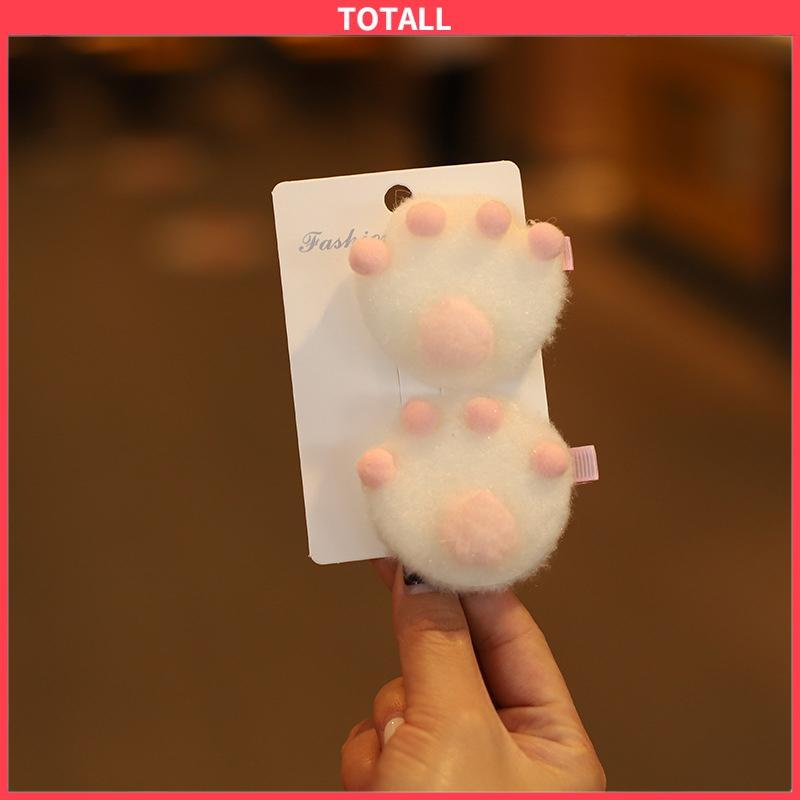 COD Jepit Rambut Poni Hair Pin Karakter Cat Paw Tangan Kucing Lucu-Totall