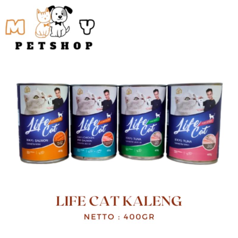 LIFE CAT KALENG Wet food 400gr / Makanan basah untuk kucing