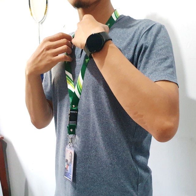 cetak tali lanyard desain custom 2cm bahan tebal lanyard print full color lanyard sublim tali name tage