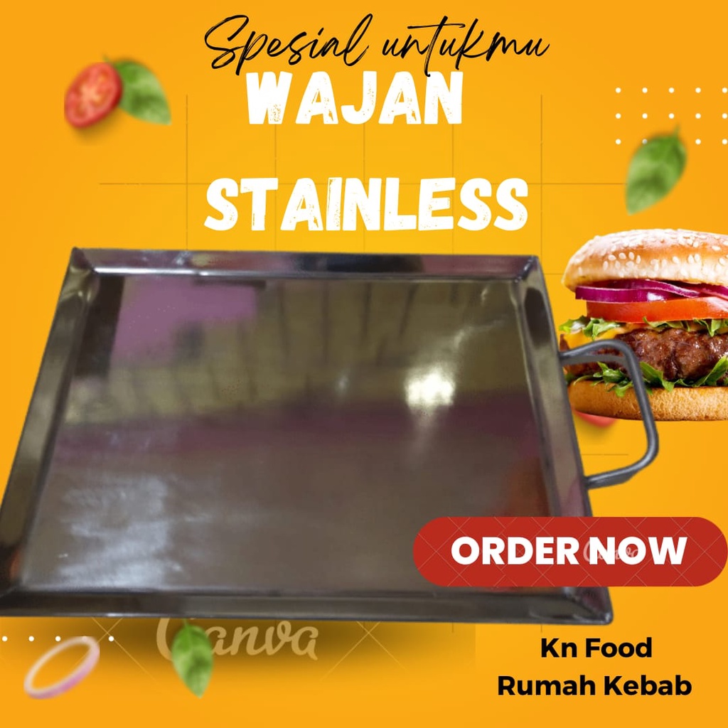 Wajan Panggang Stainess - Wajan kebab - persegi panjang