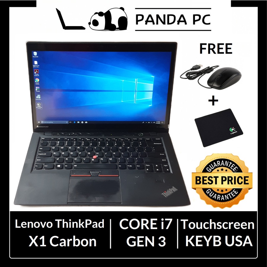 Lenovo Thinkpad X1 Carbon Core i7 Gen 3 - Touchscreen - Laptop Second