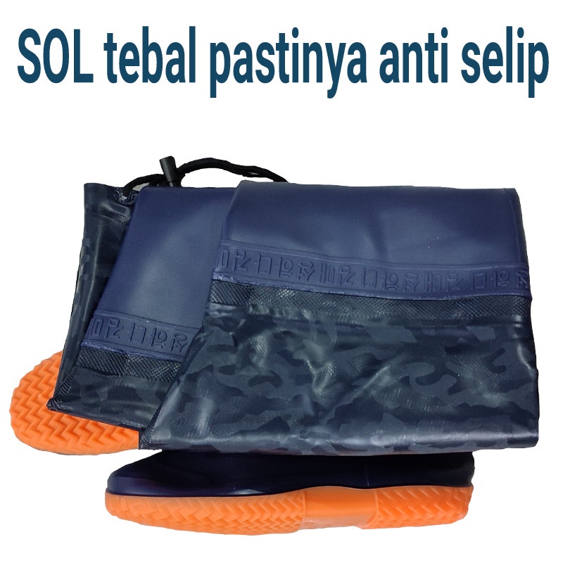 SEPATU SAWAH KARET PANJANG KOREA SEPATU BOOTS KARET ANTI KEONG SAWAH PETANI SEPATU BOT HUJAN
