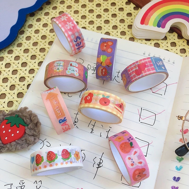 1pc Washi tape motif beruang lucu imut