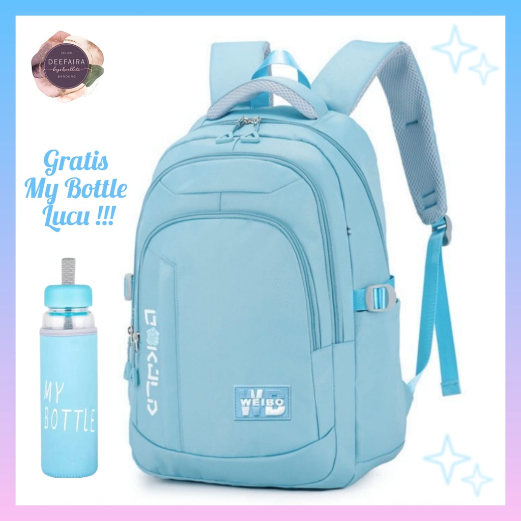 Tas Ransel Anak Perempuan Untuk Sekolah Sd Smp Sma Motif Mc056 Gratis My B0ttle Lucu