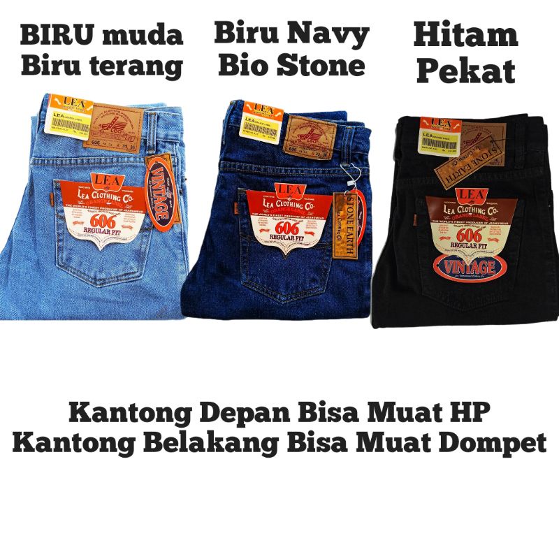 CELANA JEANS PRIA LEA STANDAR REGULER PREMIUM 28 sampai 38 bisa COD-4
