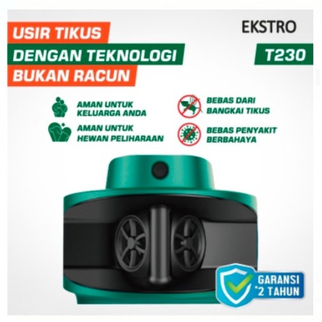 Extro T230 Alat Pengusir Tikus Dengan Gelombang Ultrasonic Tikus Pergi