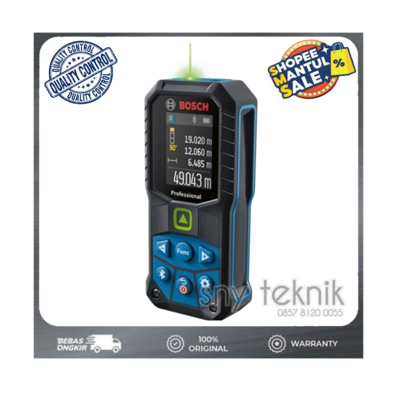 BOSCH Meteran Laser Digital 50 Meter - Digimatic Laser Range Finder Meter