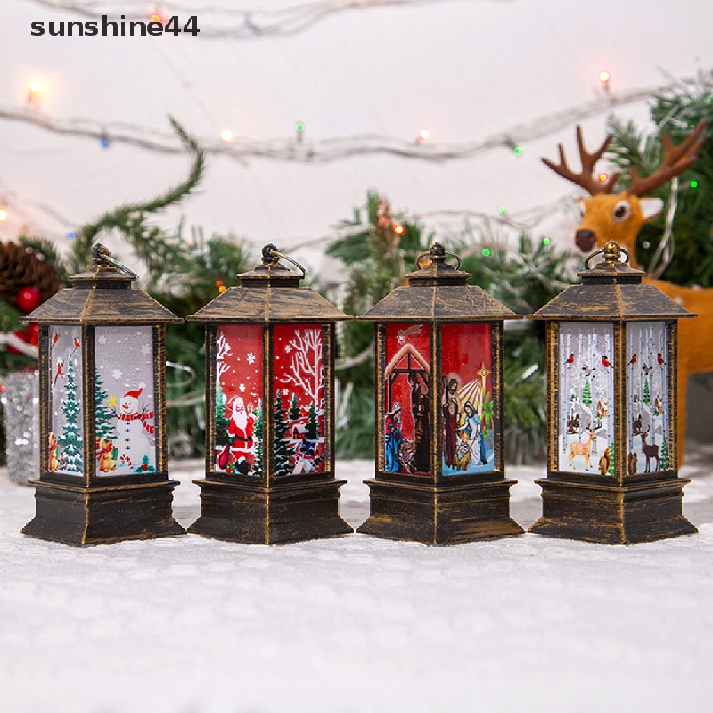 Sunshine Lampu Lentera LED Bentuk Santa Claus Untuk Dekorasi Natal