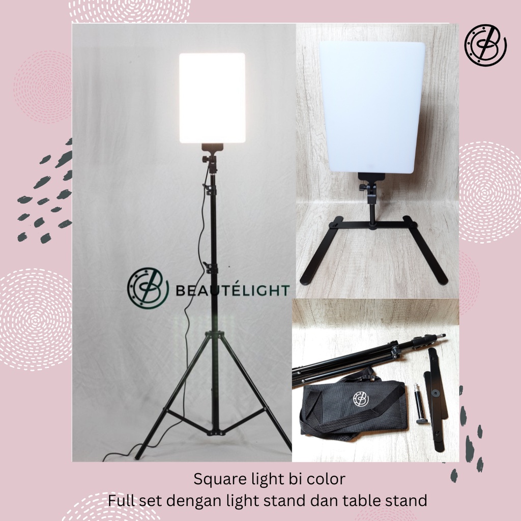Square Beautelight | Ringlight Bi Color | Ring Light BiColor Lampu Makeup Vanity