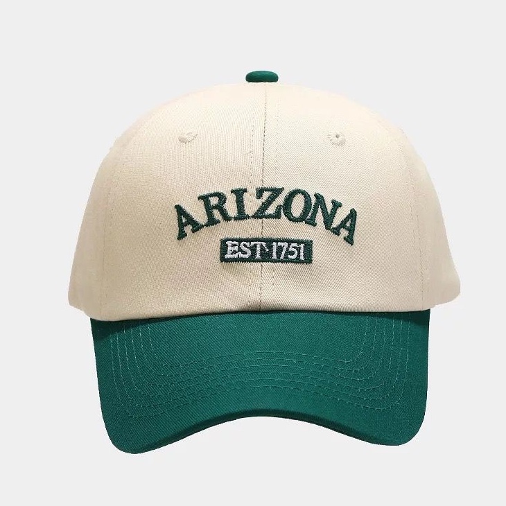 Topi baseball adjustable Motif Bordir Tulisan ARIZONA Untuk Pria Dan Wanita