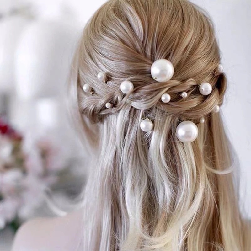 18pcs/set Jepit Rambut Pesta Elegan Bridal Hair Clip Aksesoris Perhiasan Pernikahan U-shaped Hiasan Rambut Hias